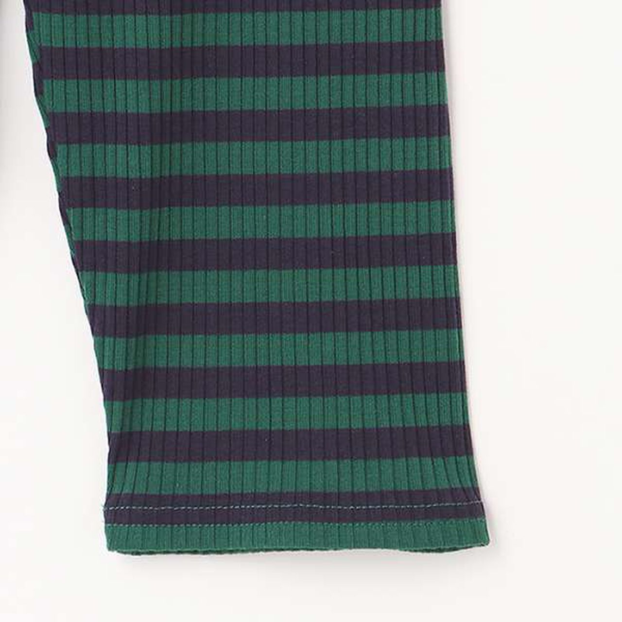 [365D.] Anti-Stain Stripe Pattern Ribbed 7/8 Leggings,Black, large image number 7