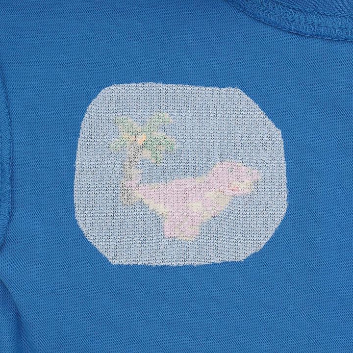 [Food Stain Resistant] Embroidered Short Sleeve T-Shirt,Coral red, medium image number 24