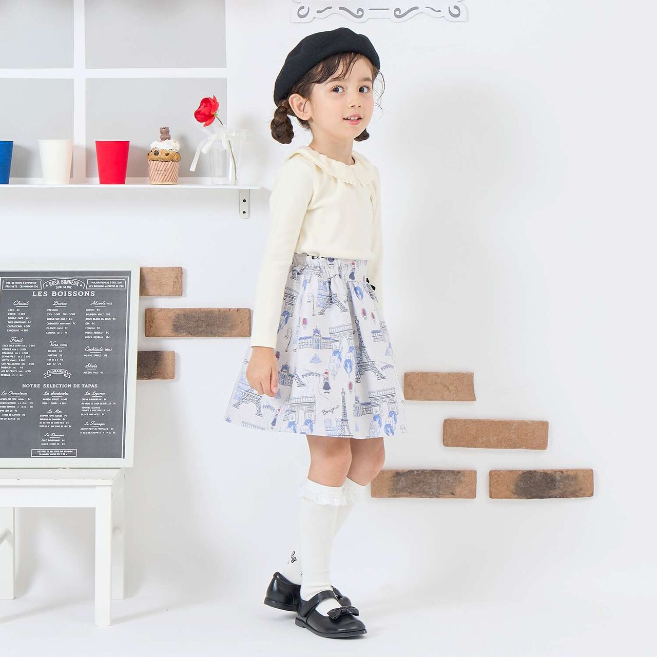 [Made in Japan] Paris Pattern Jacquard Skirt,Ivory, large image number 3