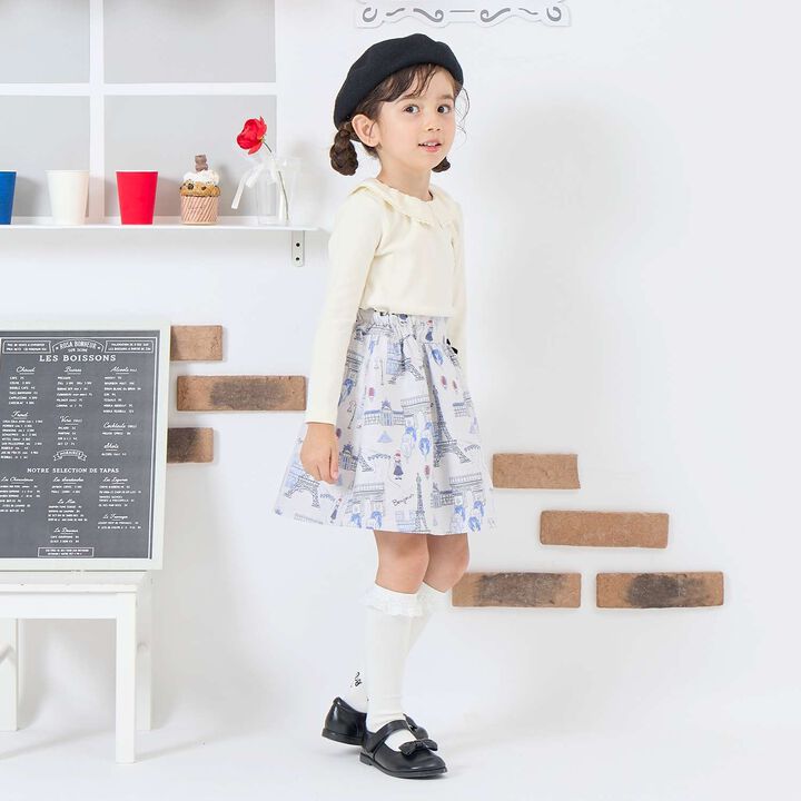 [Made in Japan] Paris Pattern Jacquard Skirt,Ivory, medium image number 3