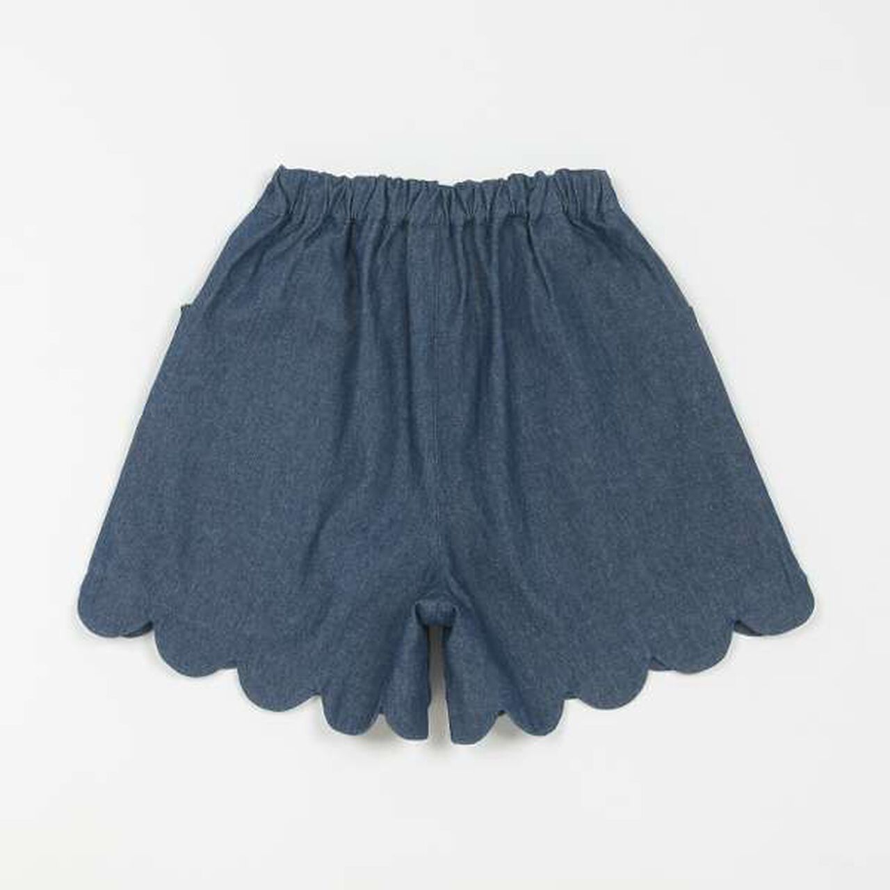 [Link] Scallop Trim Shorts (Junior),Navy, large image number 1