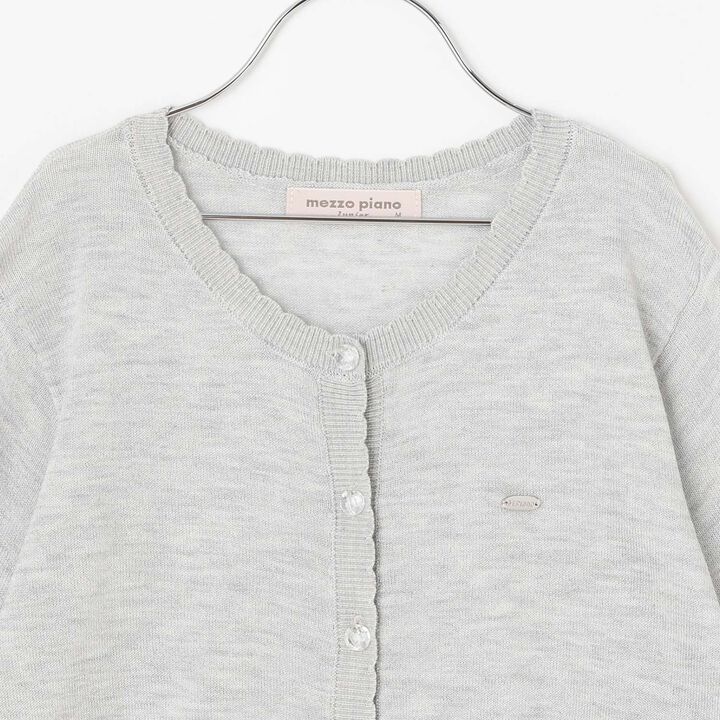 Lame Knit Cardigan♪,Light blue, medium image number 2