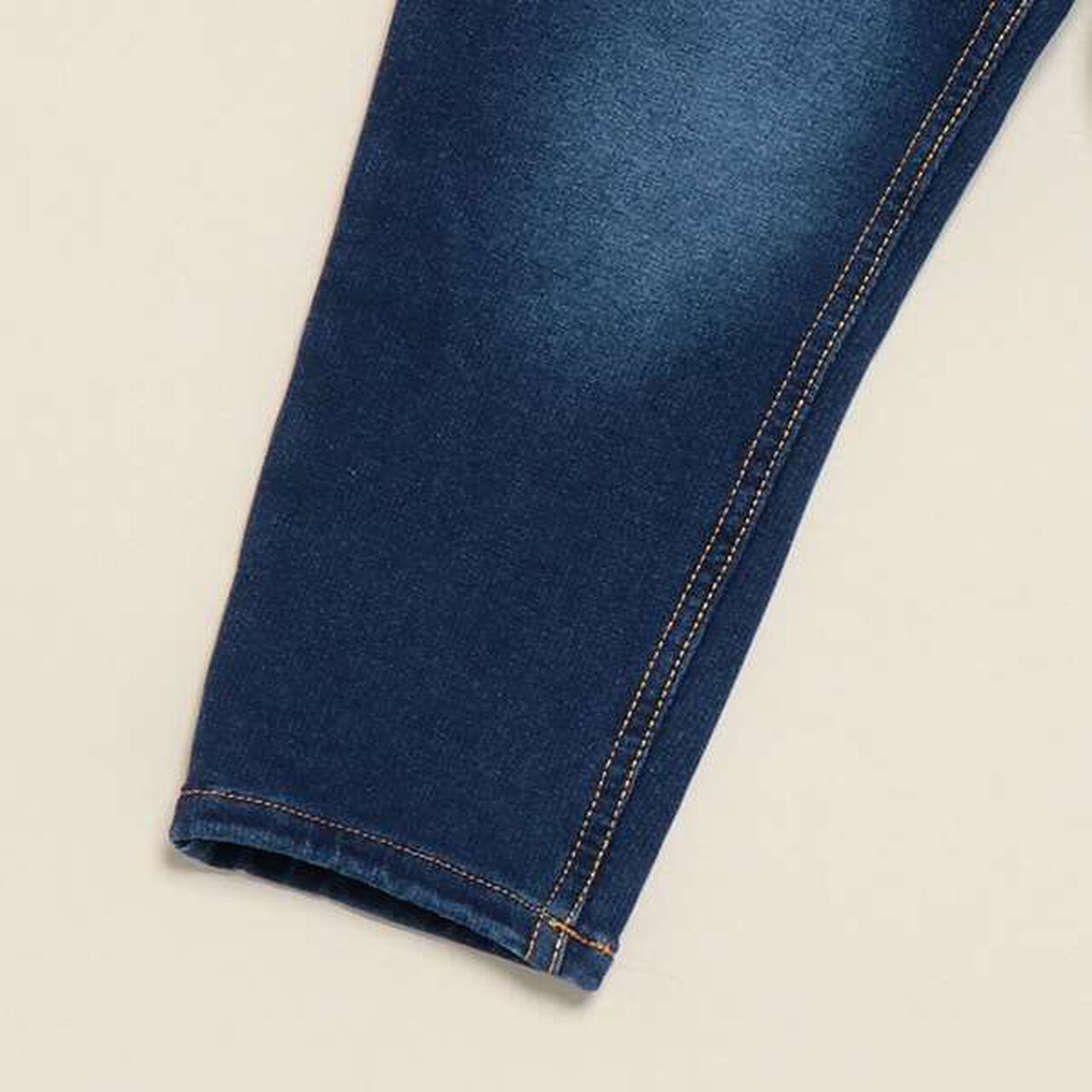 Knit Denim Skinny Pants,Navy, large image number 4