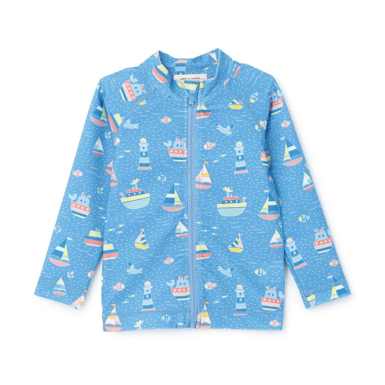 [SWIM] Boys' Marine Pattern Rash Guard [UV Protection],Blue, large image number 4