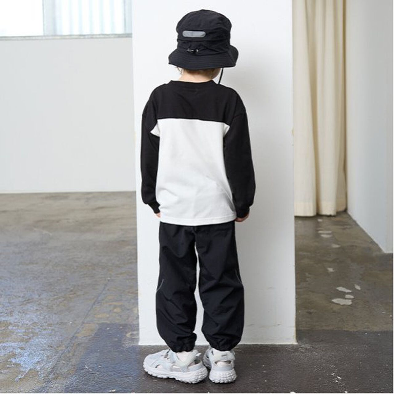 [Comfortable Jersey] Oversized Bi-Color Logo T-Shirt,Turquoise, large image number 6