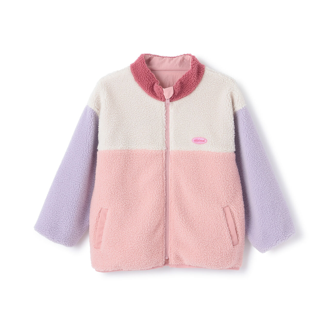 Reversible Color-Blocked Boa Outerwear,Black, large image number 18