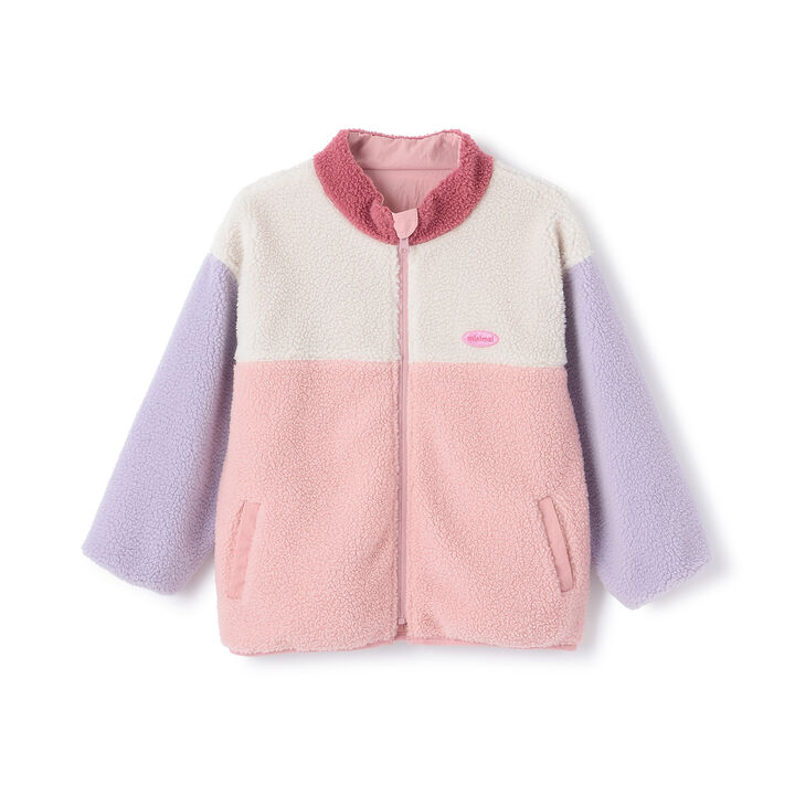 Reversible Color-Blocked Boa Outerwear,Black, medium image number 18