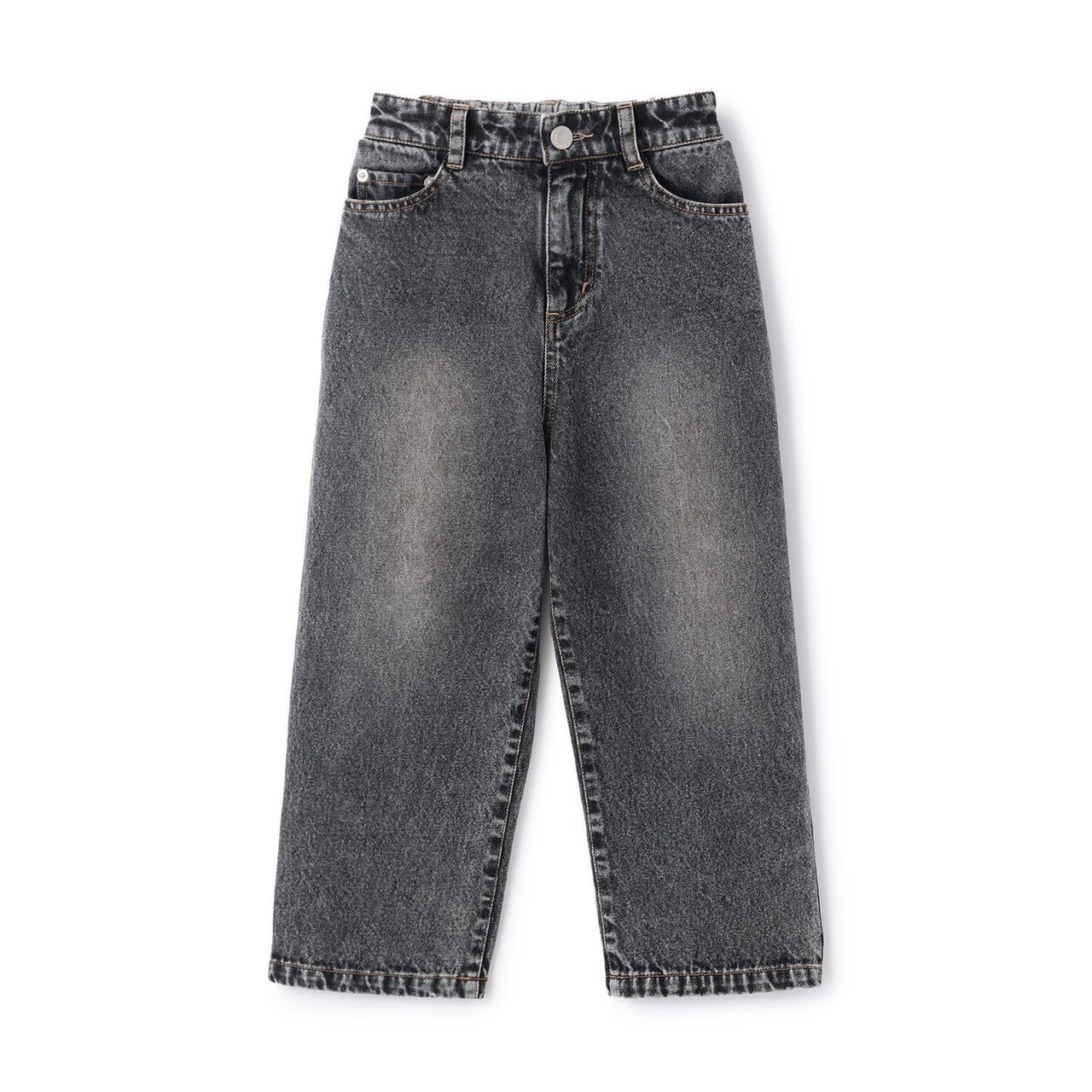 [LOVE DENIM] Loose Straight Pants,Black, large image number 2