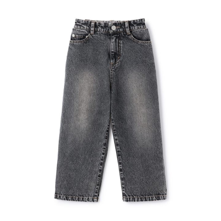 [LOVE DENIM] Loose Straight Pants,Black, medium image number 2