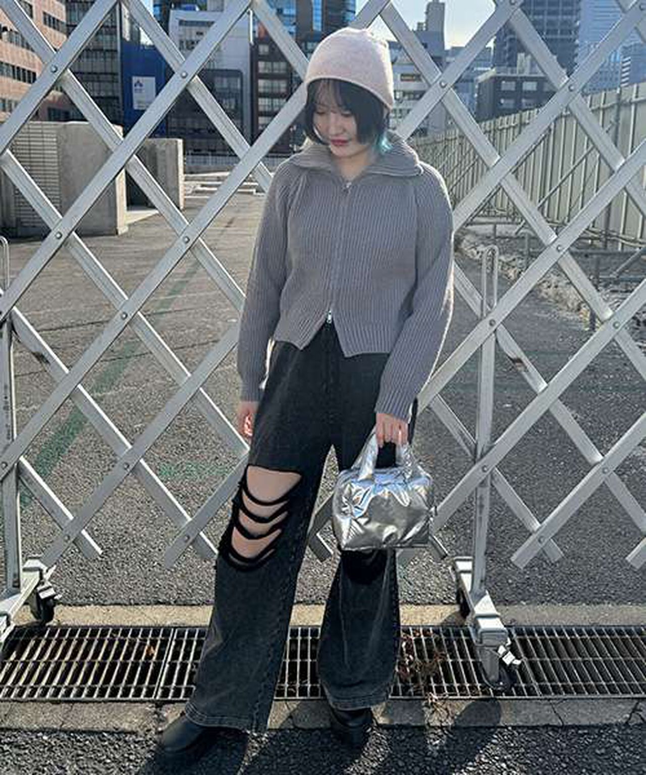 Damage Sweatpants,Charcoal gray, large image number 8