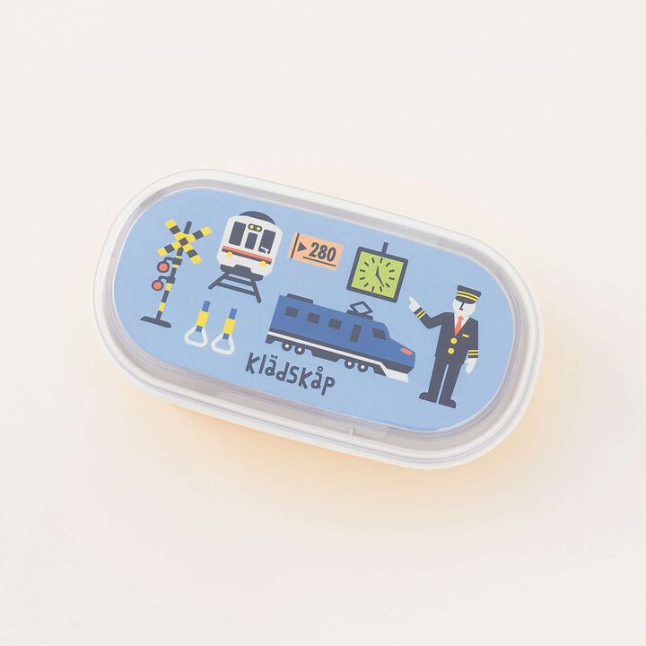 Train Pattern Lunch Box,Sax blue, medium image number 3