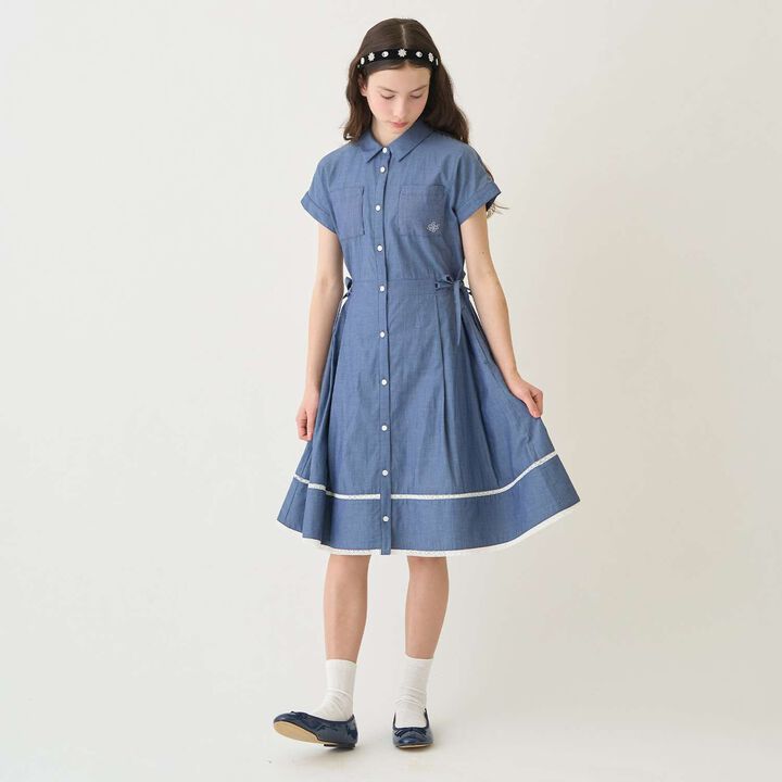 [130cm] Side Ribbon Shirt Dress,, medium