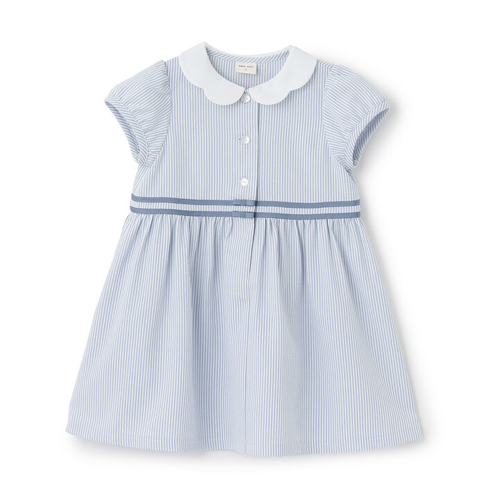 [WINDRY] Collar One-Piece Dress,Dark red, medium image number 8