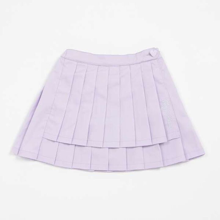 2-Tier Pleated Wrap Skirt Shorts,Blue, medium image number 16