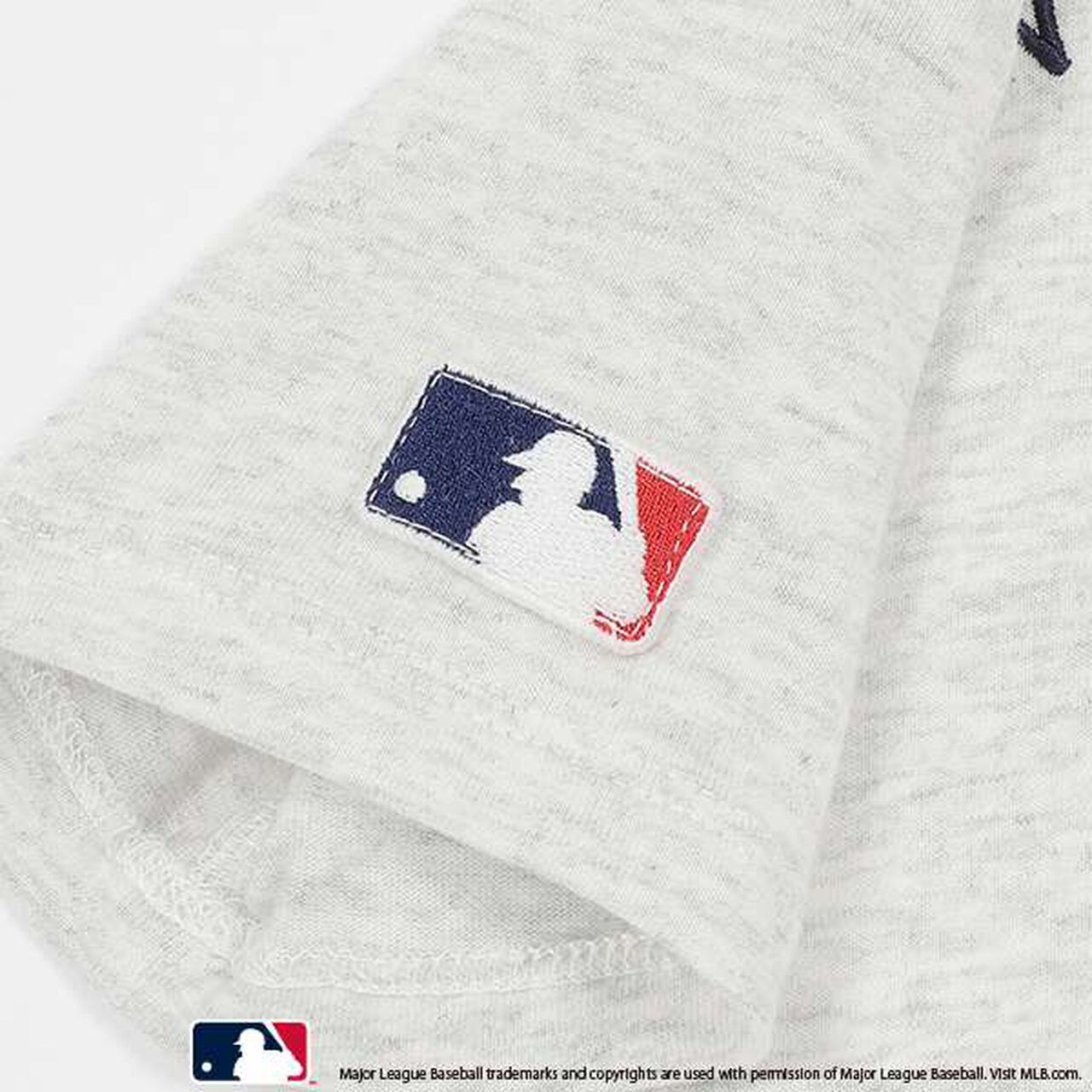 [MLB] Logo Embroidery T-Shirt,Smoke white, large image number 5