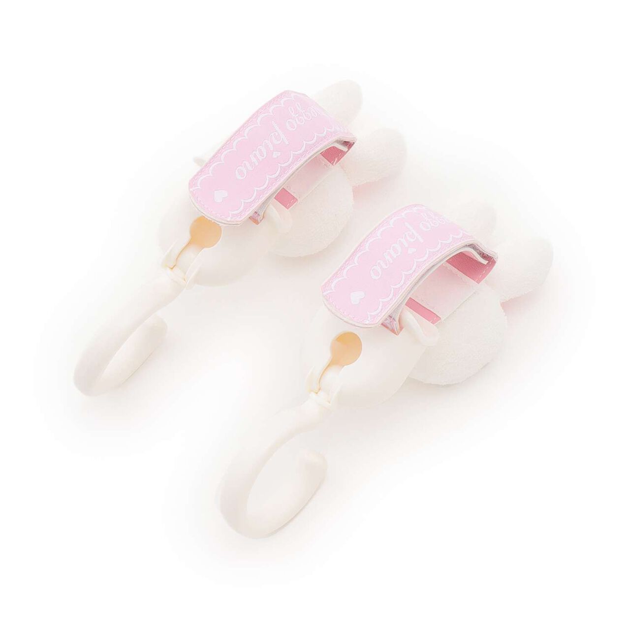 [Mezzo Piano Mama] Baby Stroller Hook with Rabbit Mascot,Light pink, large image number 1
