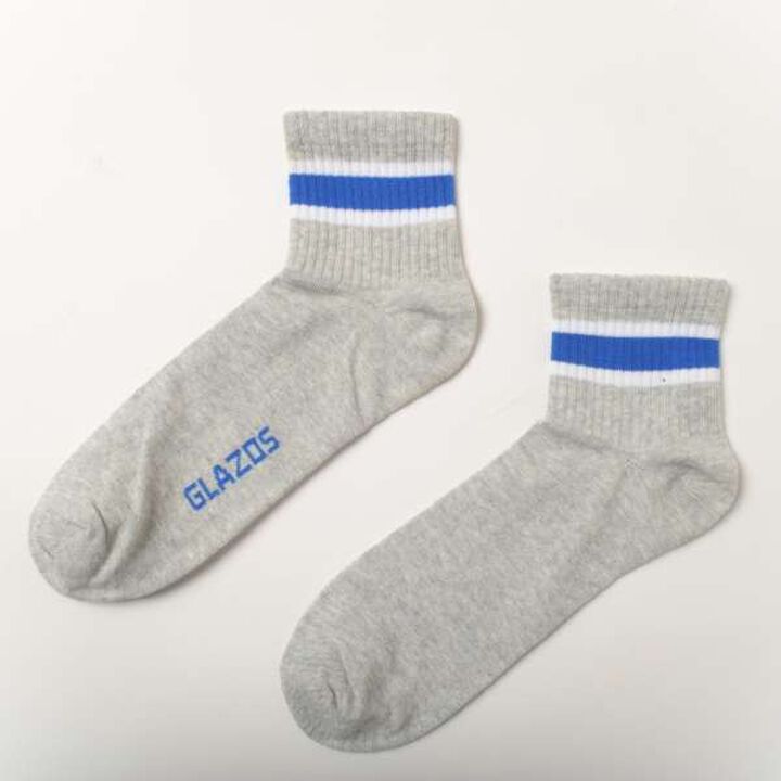 [Adult Size Available] Short Length Line Socks 3-Pair Set,Multi color, medium image number 7
