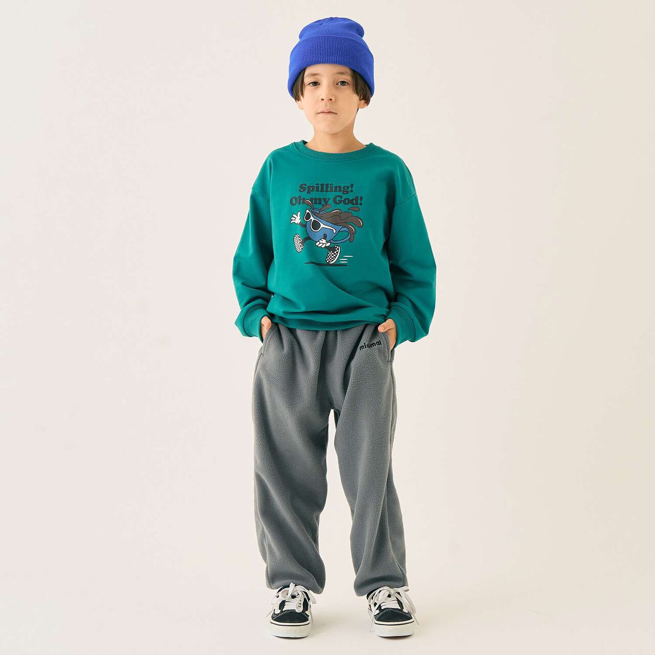 OMG Print Pullover,Blue green, large image number 19