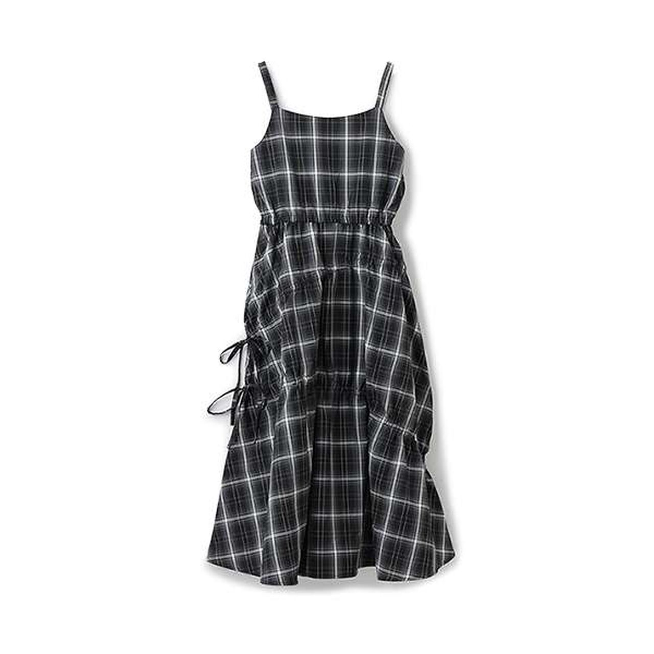 [LTXC] Checkered Camisole Jumper Dress,Black, large image number 0