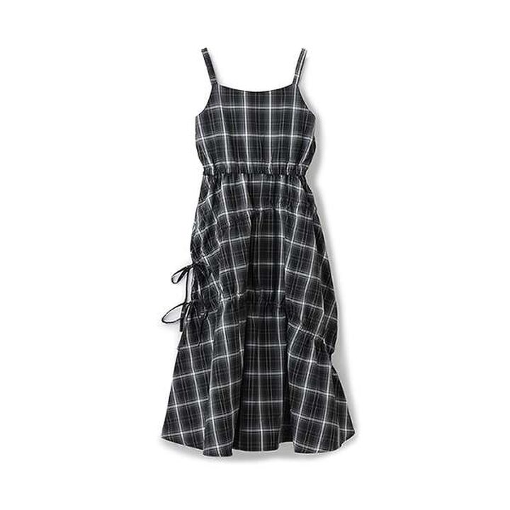 [LTXC] Checkered Camisole Jumper Dress,Black, medium image number 0