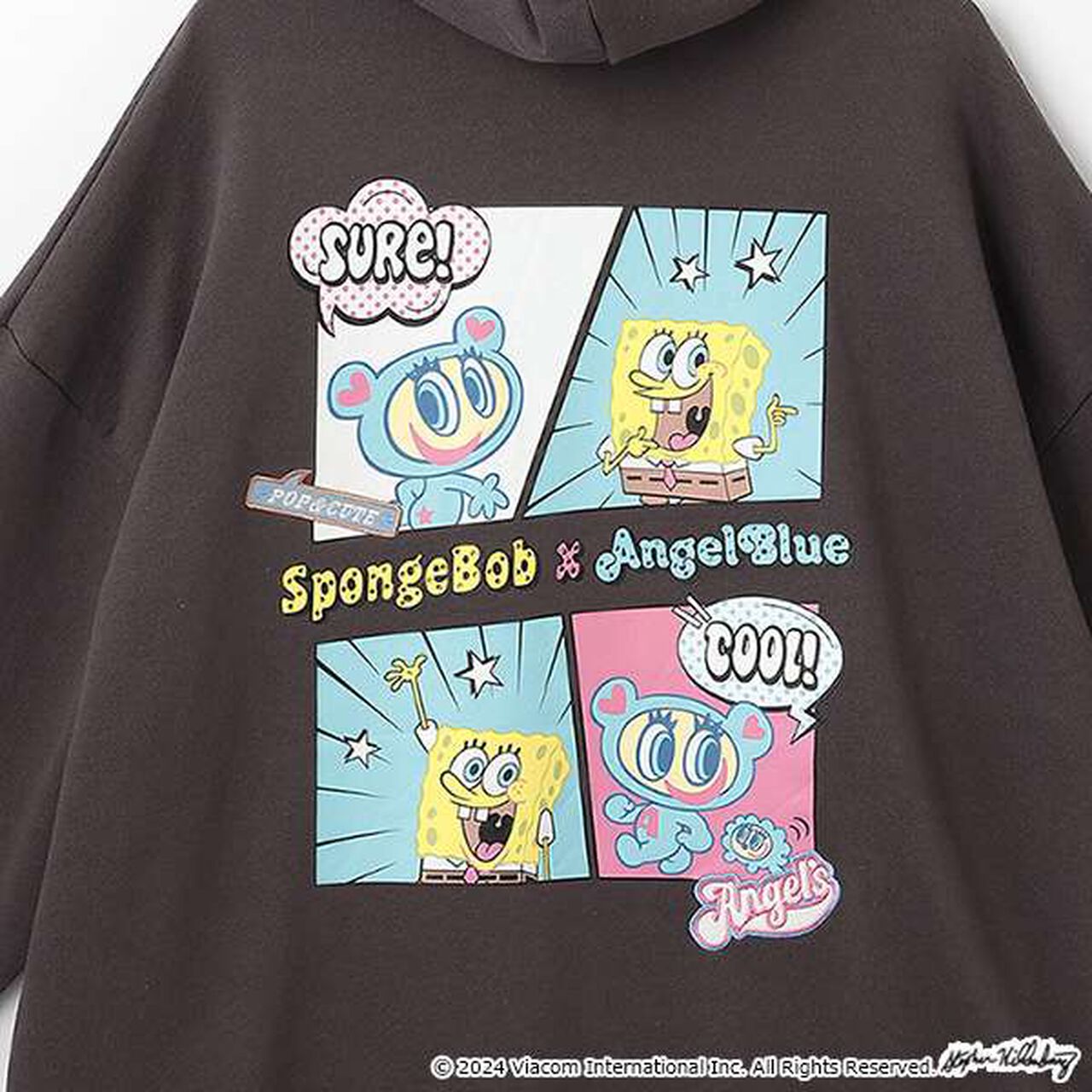 SpongeBob Angel Blue Hoodie,Off white, large image number 6