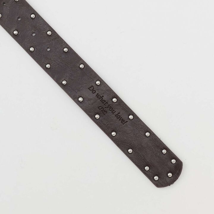 [LTXC] Heart Buckle Studded Belt,Brown, medium image number 3