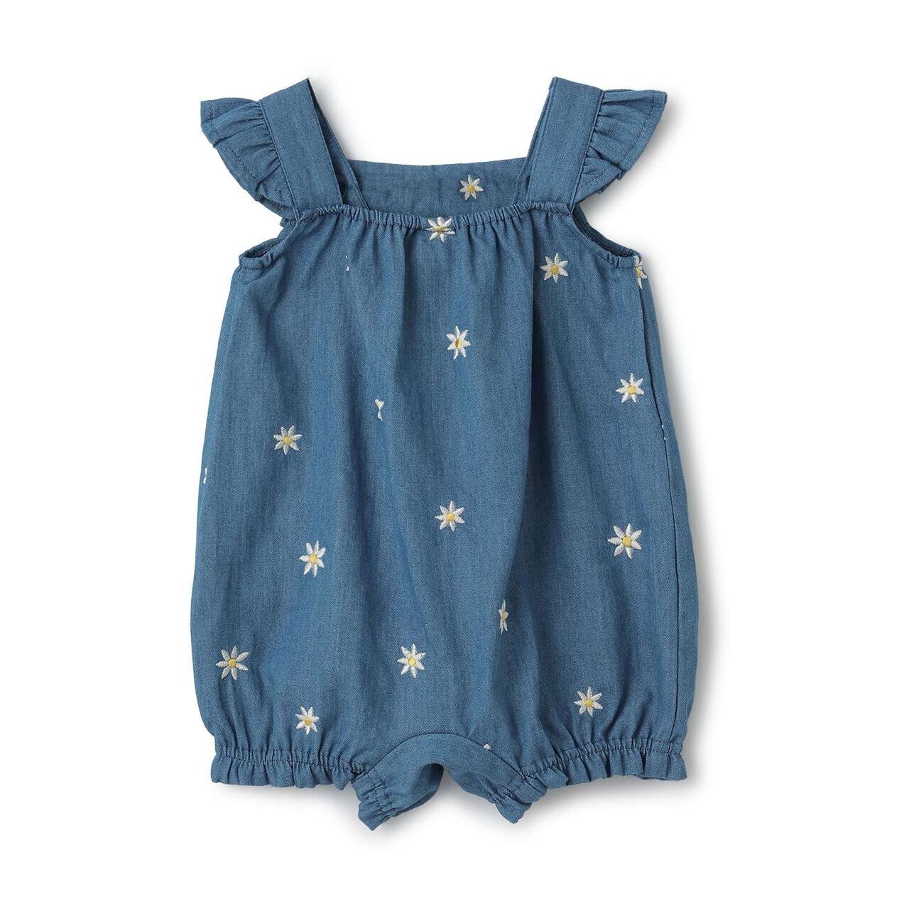Daisy Embroidered Overalls,Ivory, large image number 1