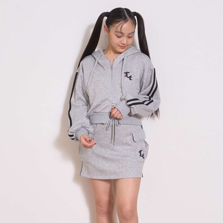 [LTXC/Shaggy Lining] Zip Parka Outfit Set,Top gray, medium image number 3