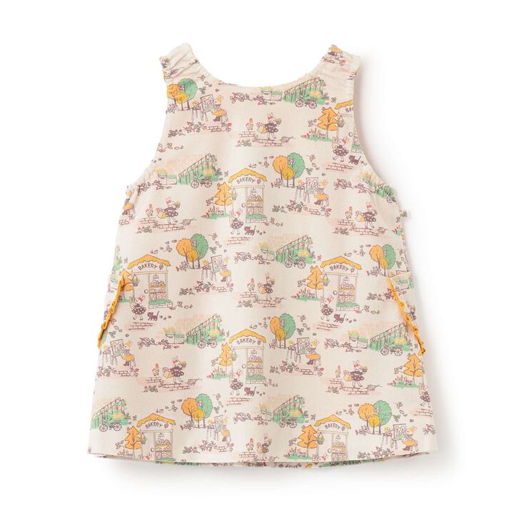 Mimi-chan Autumn Streets Pattern Reversible Jumper Skirt,Orange, medium image number 4