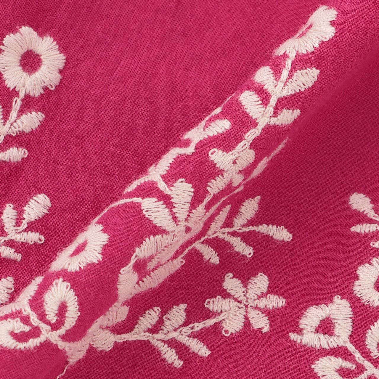 [Link] Indian Cotton Embroidered Tunic,Pearl white, large image number 5