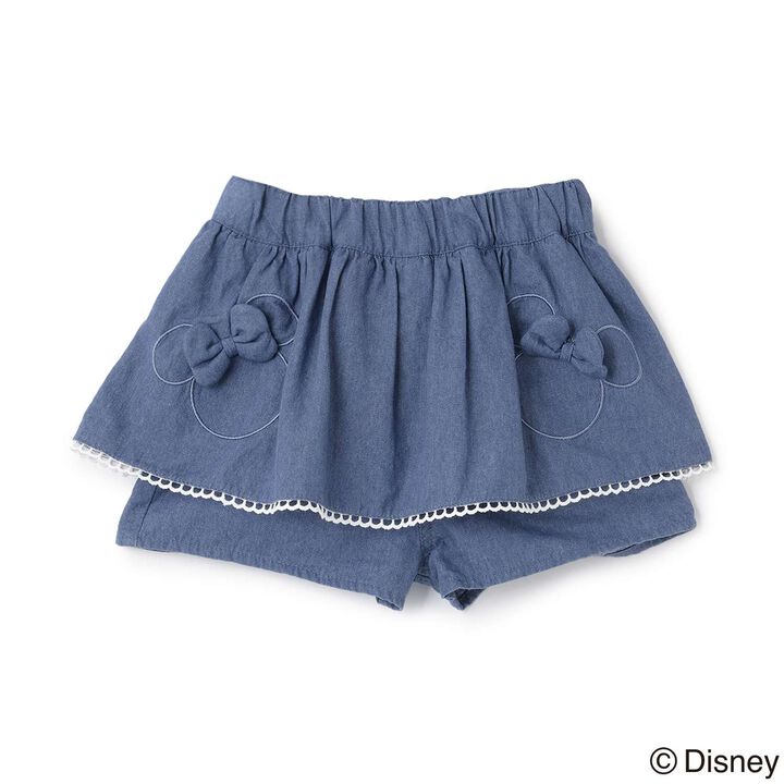 [Disney] 傘擺縮褶裙褲,薩克斯藍, medium image number 3
