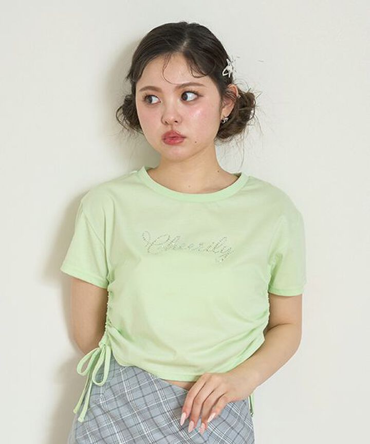 Stone Logo Short Sleeve T-Shirt,Light green, medium image number 0