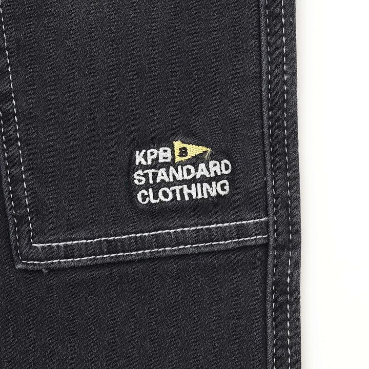 Stretch Denim Double Knee Work Pants,Navy, medium image number 4