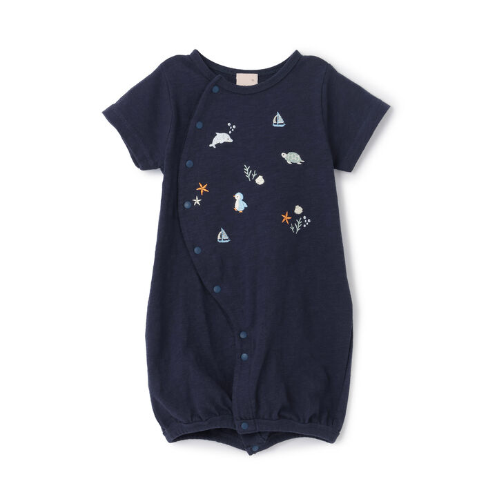 2WAY Embroidered Sea Creatures Romper,, medium