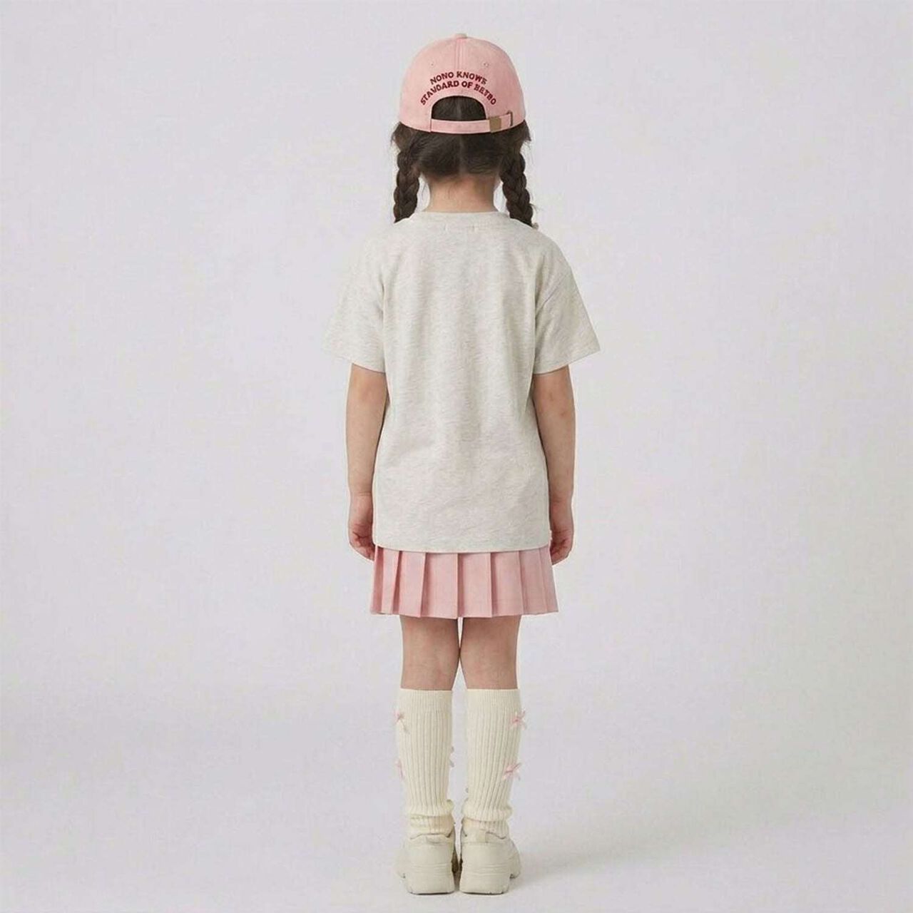[100% Cotton] Heavy Rotation A-Line T-Shirt 2-Piece Set for Girls Kids,Dark red, large image number 27