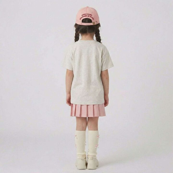 [100% Cotton] Heavy Rotation A-Line T-Shirt 2-Piece Set for Girls Kids,Dark red, medium image number 27