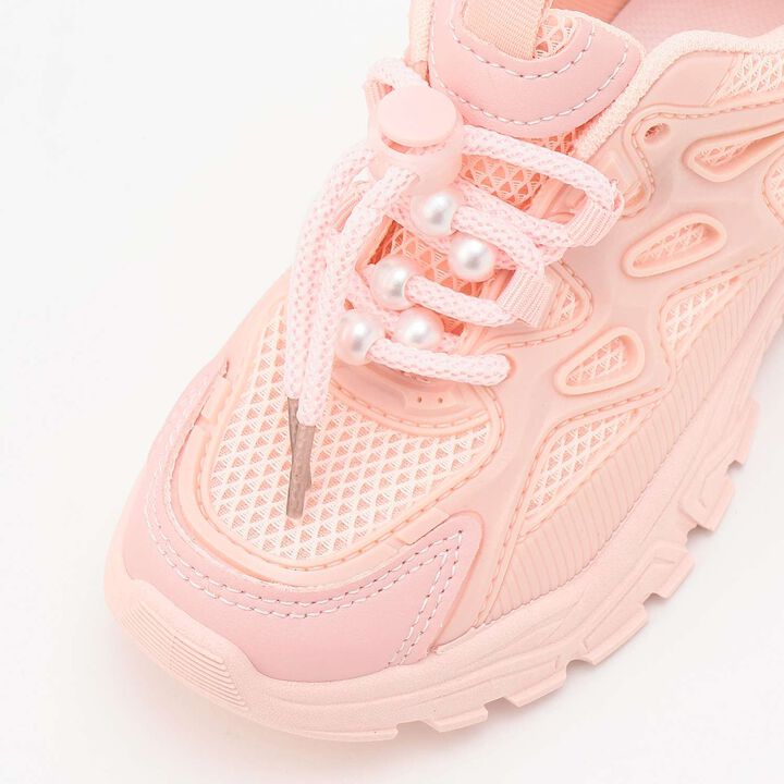 Pearl-Accented Sneakers [Kids] [Girls],Pink, medium image number 8