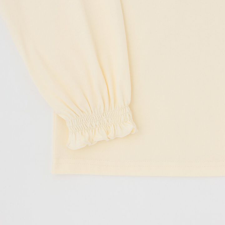 [Quick-Dry UV Non-Crumbling] Muteki T Logo Embroidery Shirred Sleeve Top,Yellow green, medium image number 11