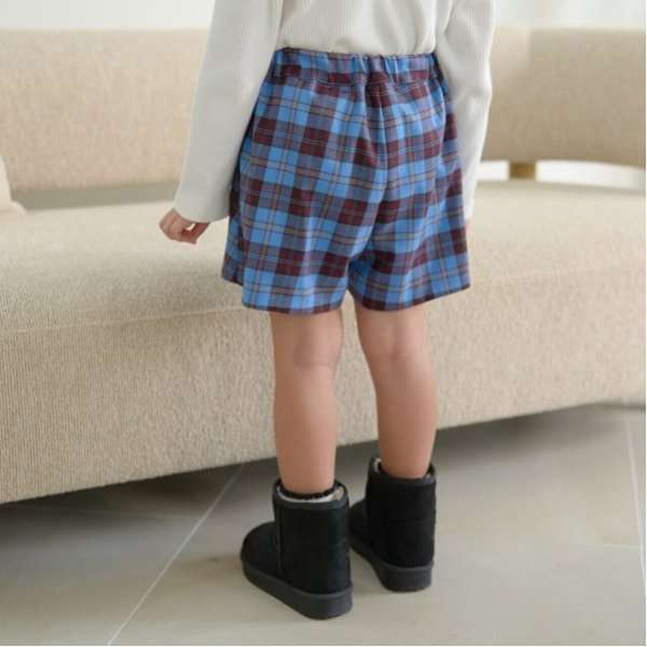 Tuck Pleated Skirt-Pants,Light gray, large image number 4