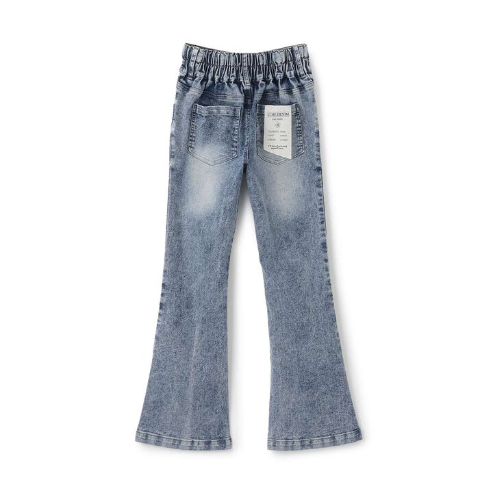 [Stretch] Stylish Flare Denim Pants,Sax blue, medium image number 17
