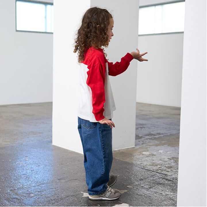 [Comfortable Jersey] Oversized Bi-Color Logo T-Shirt,Turquoise, medium image number 15