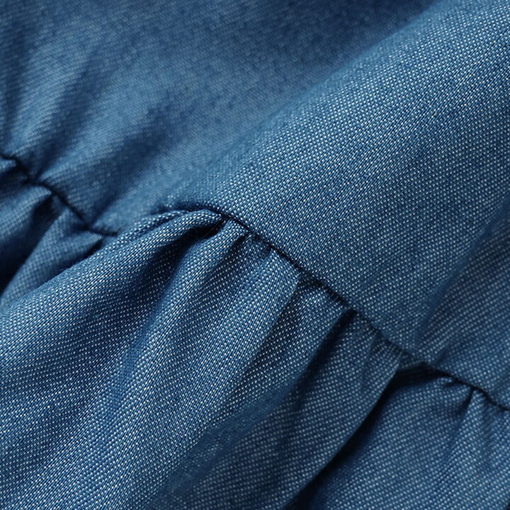 [Chikawa] Embroidered Peplum Blouse,Sax blue, medium image number 12