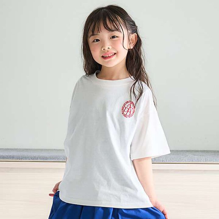 [100% Cotton 365D.] Wide T-Shirt with Embroidery,White, medium image number 0