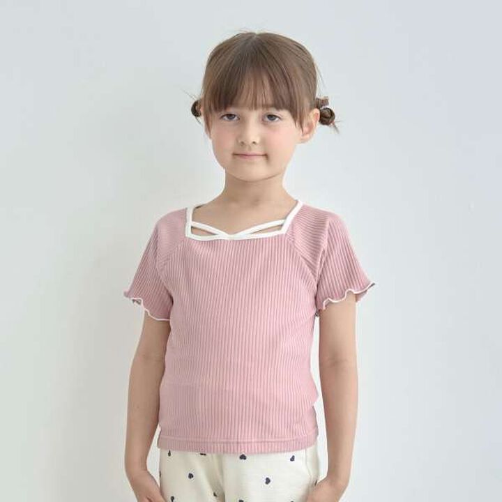 Telecom Mini Mini Design Neck T-Shirt,Pink, medium image number 0