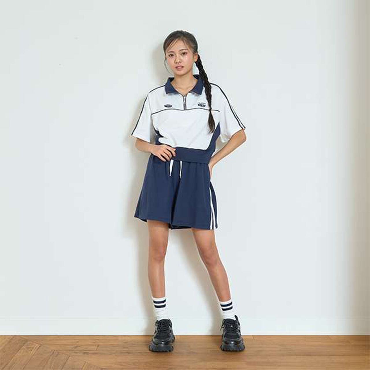 [LTXC] Quick-Dry Half ZIP Set,Off white, large image number 0