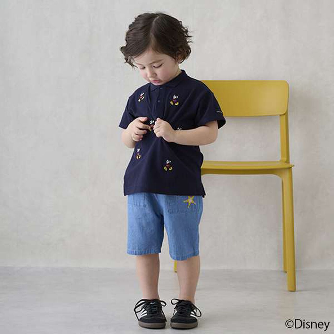 [Disney] Mickey/Embroidered Short-Sleeve Polo,Green, large image number 9