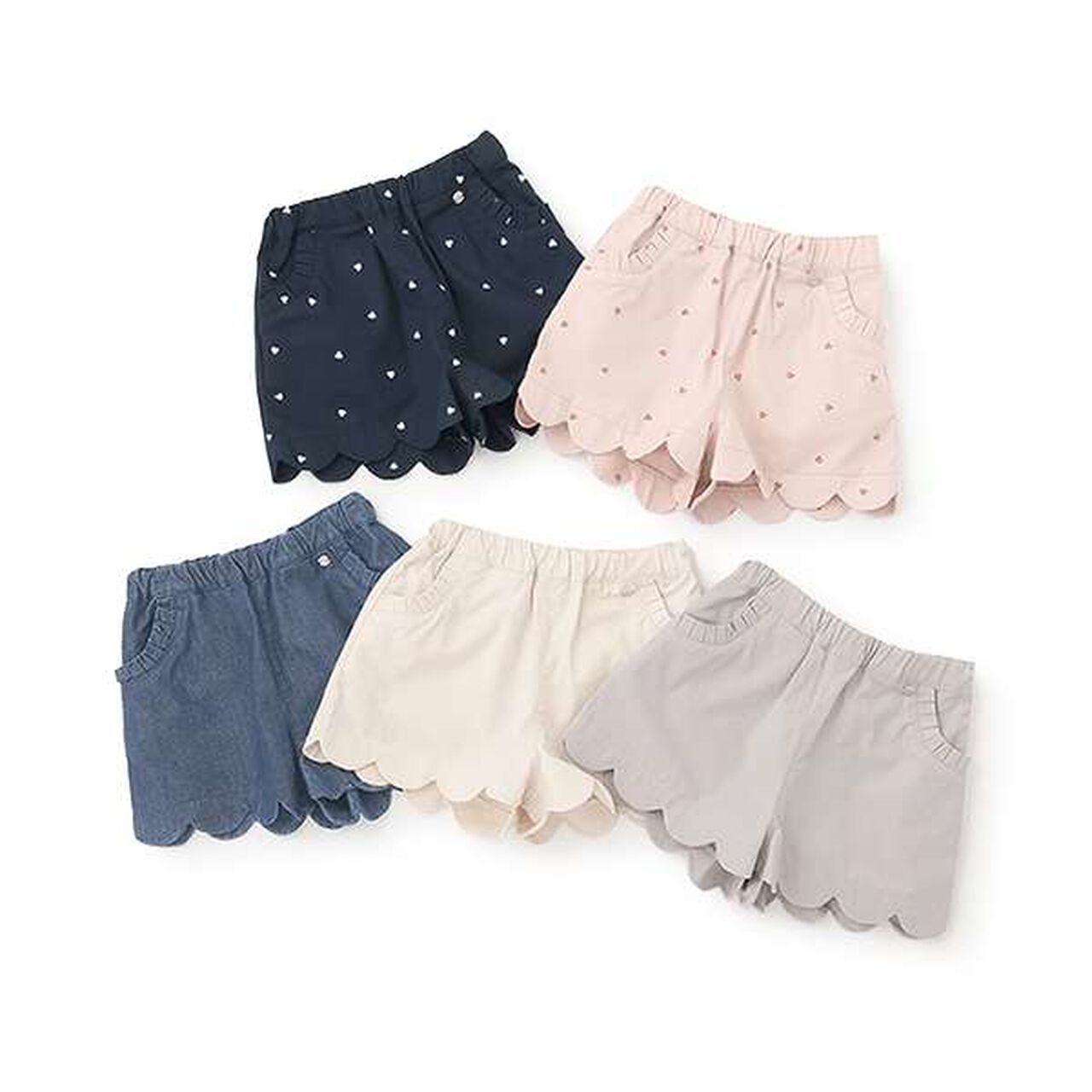 [Link] Scallop Trim Shorts (Kids Size),Navy, large image number 15