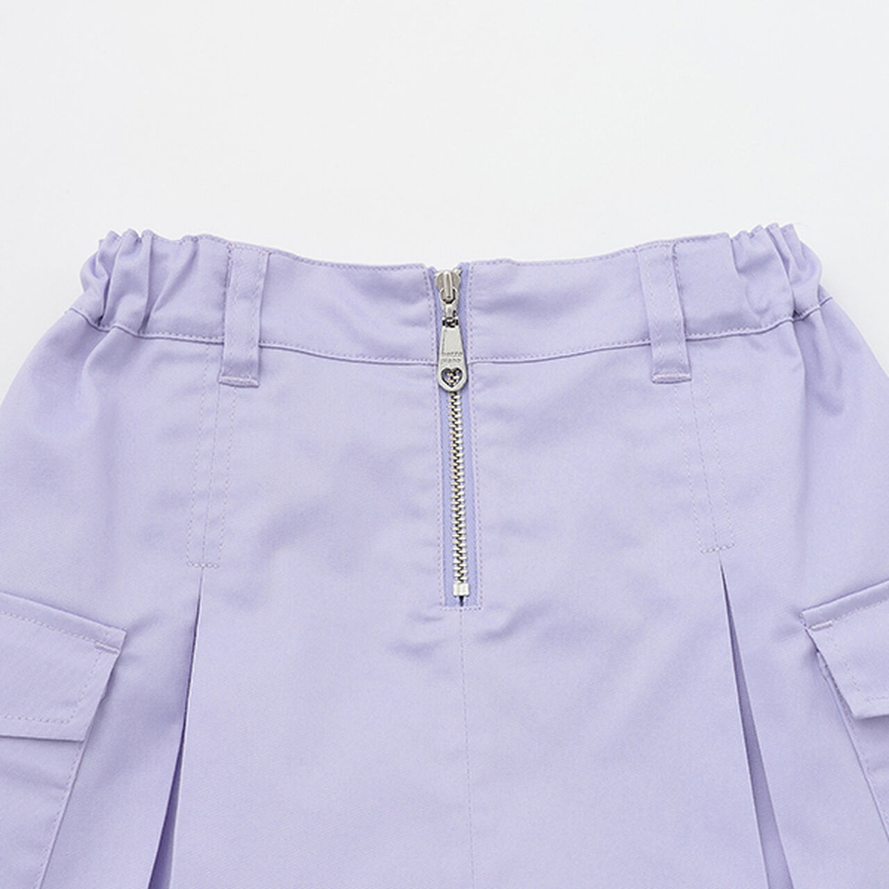 Front ZIP Culotte Skirt,Lavender, large image number 3