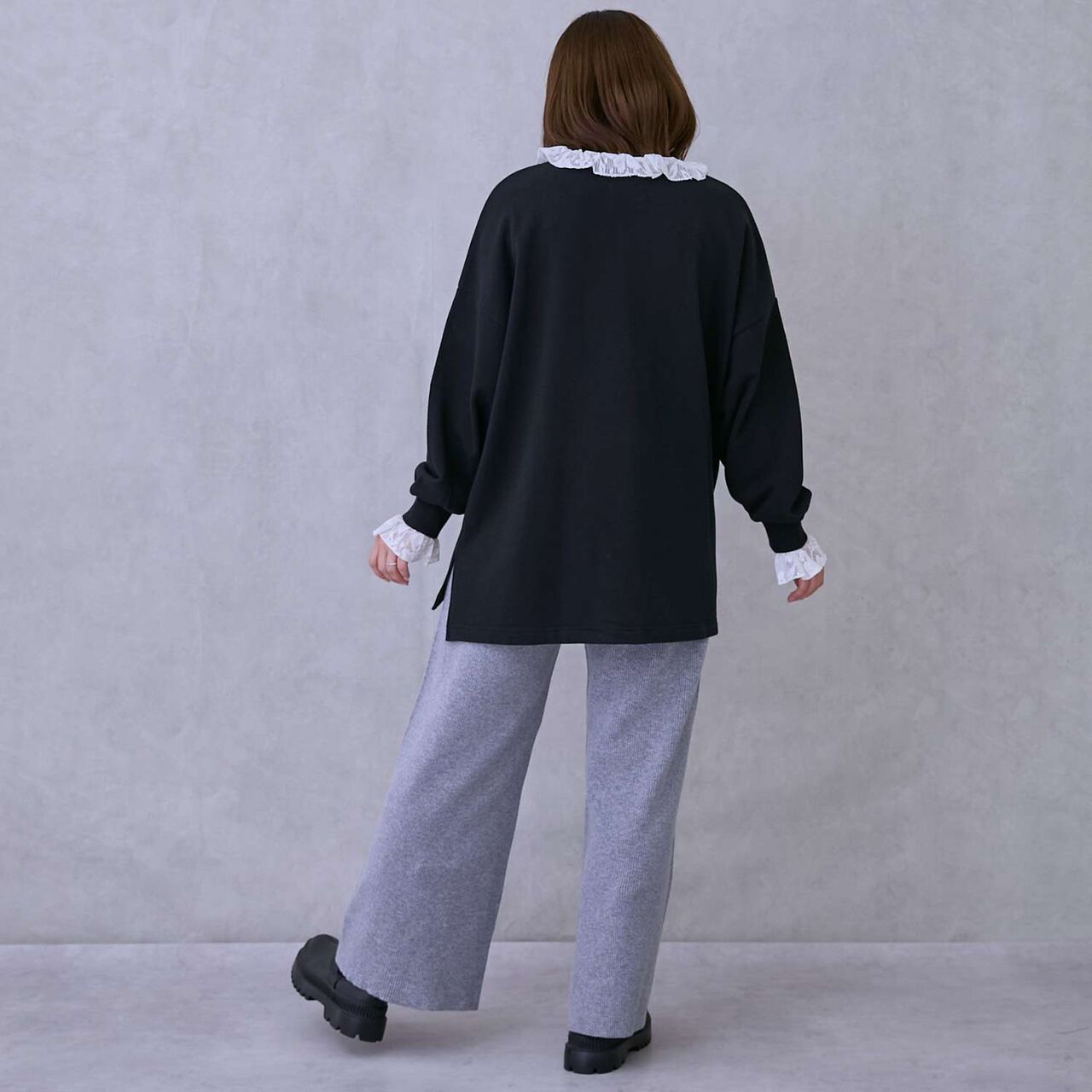 [Matching/Fluffy and Soft] Knit Pants,Mocha tea, large image number 2