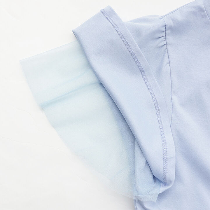 Necklace-Style Embroidered Flare Sleeve T-Shirt,White, medium image number 10